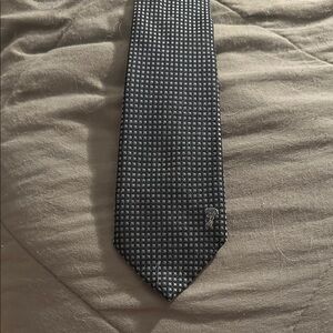 Versace Collection Blue and Gray Patterned Tie 3” width